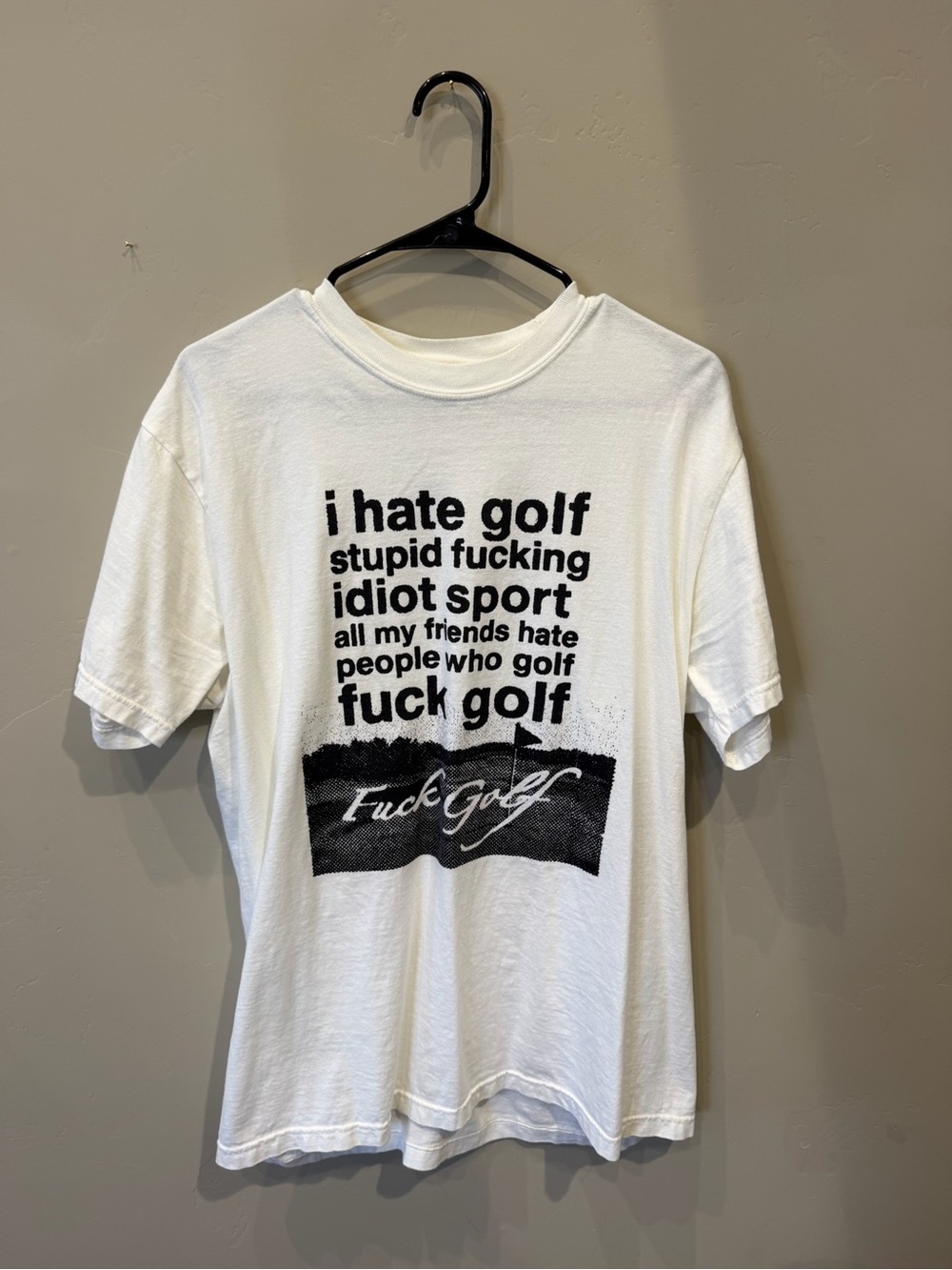 F**k Golf Graphic T-Shirt – White – Large